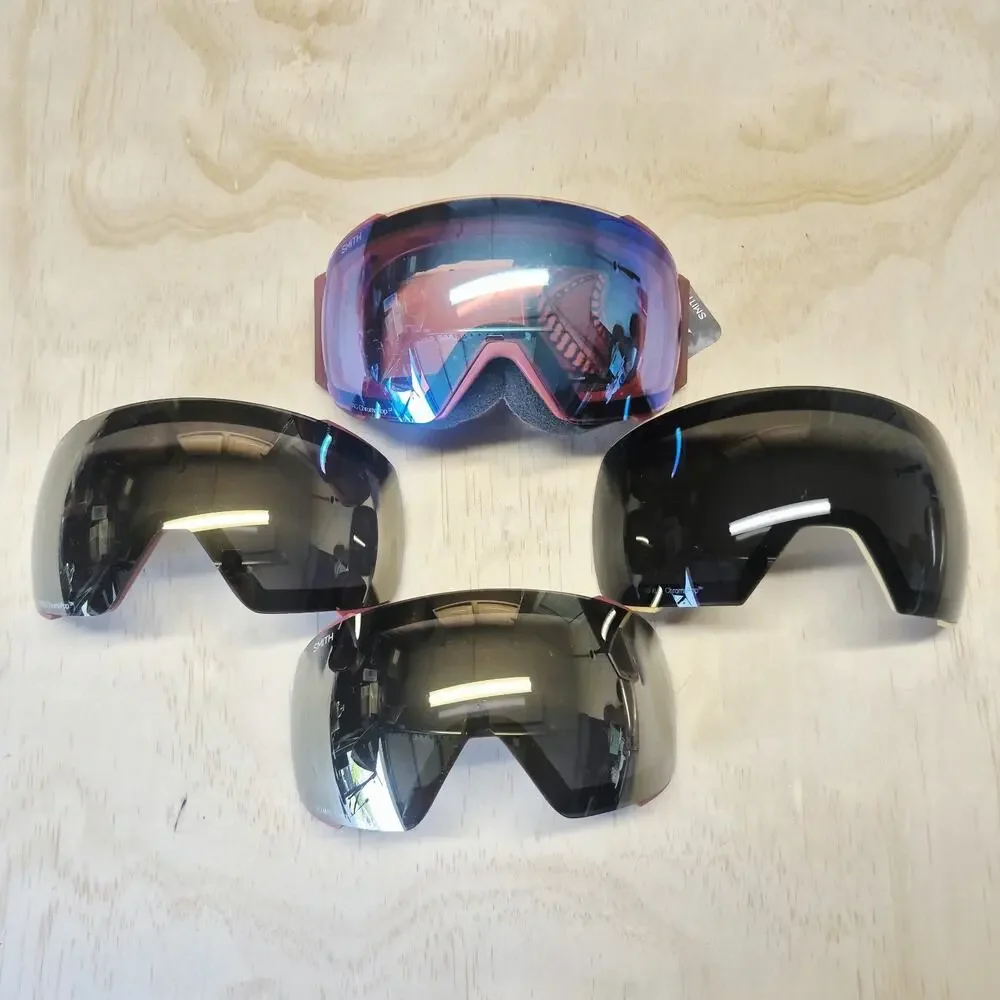 Smith I/O MAG ChromaPop Ski Snow Goggles Multicolor 4 Mirror Lens Lot included